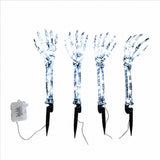 Cool White Light Ghost Hands Halloween Decor 2 Pair Set