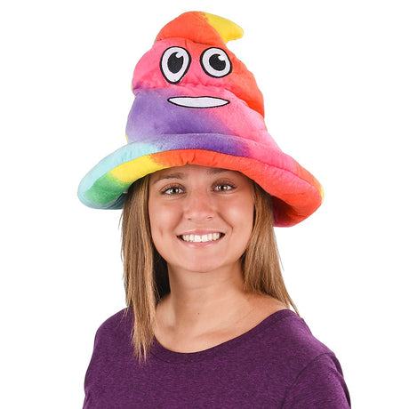 Poop Hat Rainbow Emoticon Hat
