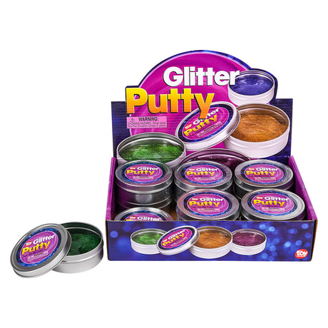Glitter Putty in Tin Box (12 Pc Display)