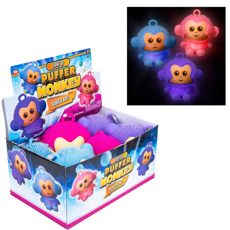 Light-Up Puffer Monkey (6 Pc Display)