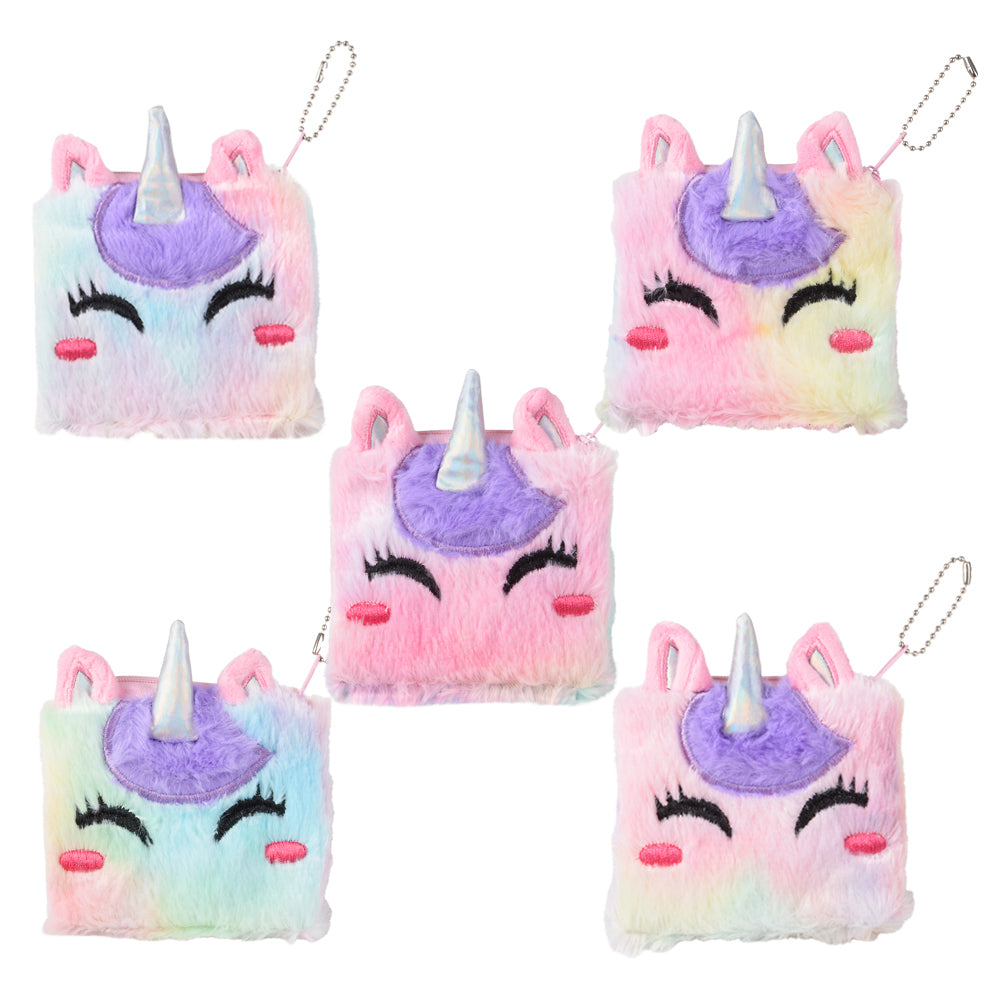 Plush Unicorn Coin Purse 5" (1 DZ)