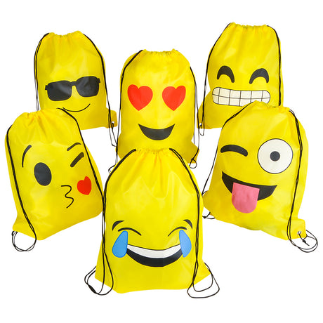 Emoticon Drawstring Backpack 16 x 13" (1 DZ)