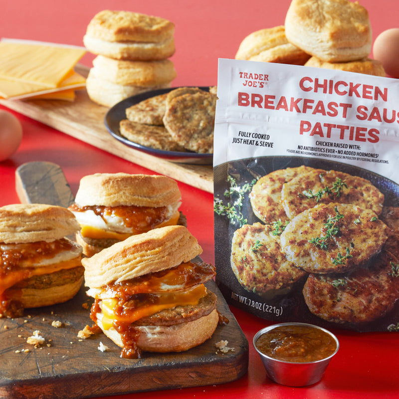 Chicken Breakfast Sausage Patties Fully Cooked Frozen Sausage 7.8 Oz
