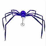 128 Inch Purple Plush Spider Halloween Decor UV Light