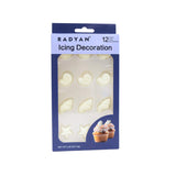 Seashells and Starfish Sugar Decorations 1 Box - 12 pcs