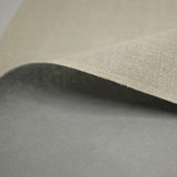 Upholstery Weight Poly Linen Fabric - Ivory, Taupe, Non Woven Backing, 60" Width (1 Yard)