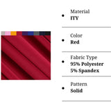 Red ITY Polyester Spandex Knit Fabric