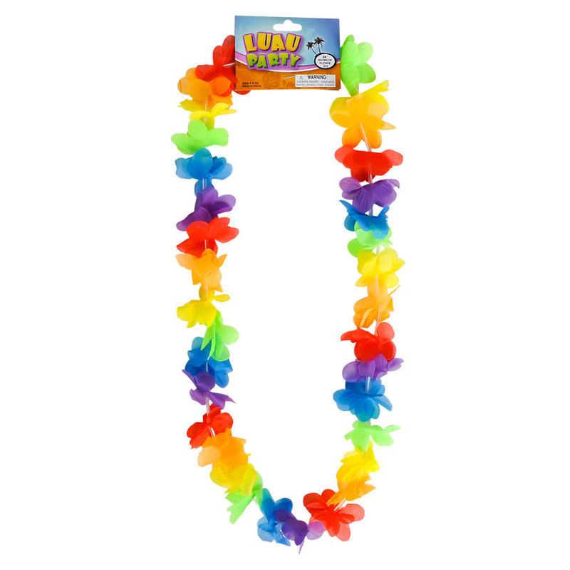 Rainbow Flower Leis (1 DZ)