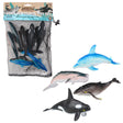 Whale and Dolphin Figurine Set (7 Pc Mesh Bag)