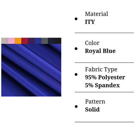 Royal Blue ITY Polyester Spandex Fabric