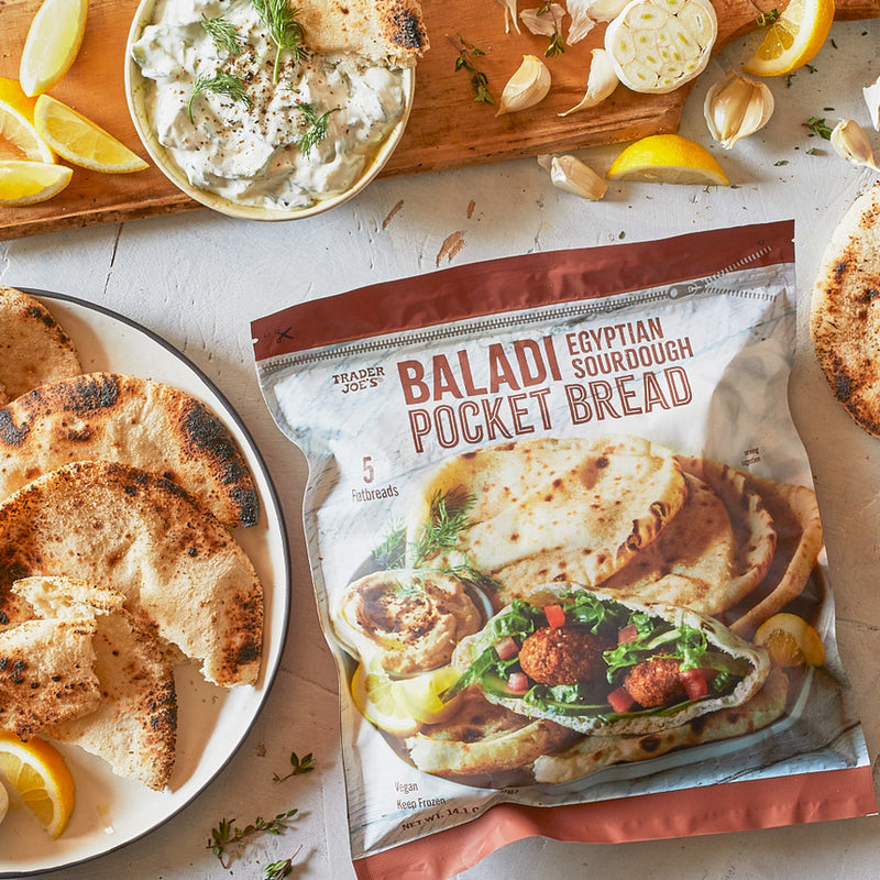 Baladi Egyptian Sourdough Pocket Bread Frozen Flatbread 14.1 Oz