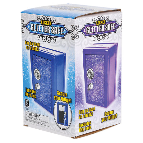 Glitter Locker Safe Bank 7"