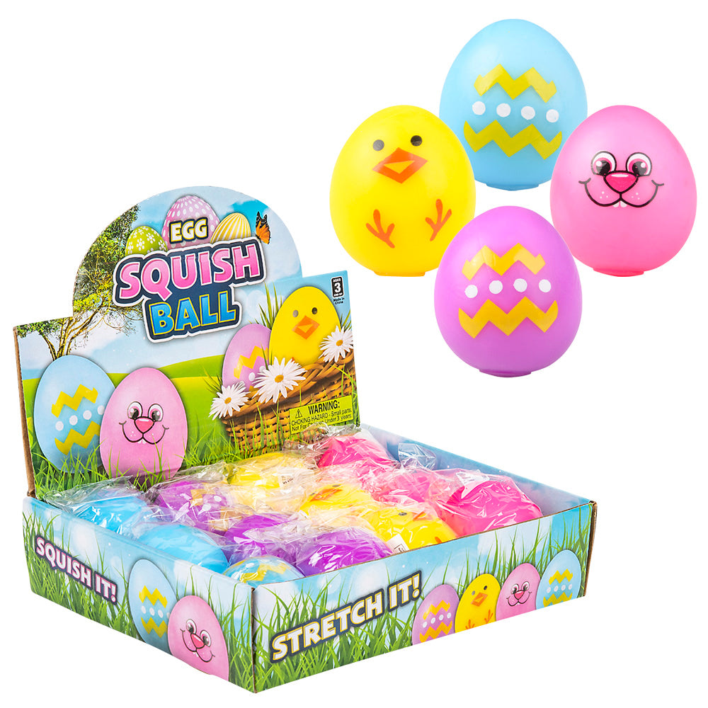Gummi Easter Egg Squeeze Toy (12 Pc Display)