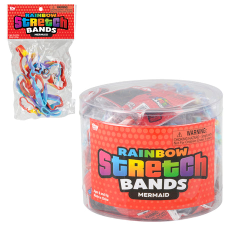 Mermaid Rainbow Silicone Stretch Bands