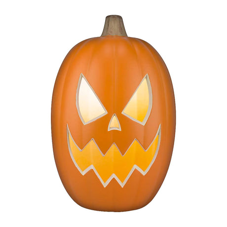 1.5-ft Pre Lit Halloween Jack O Lantern Pumpkin Decor with Flickering LED Light