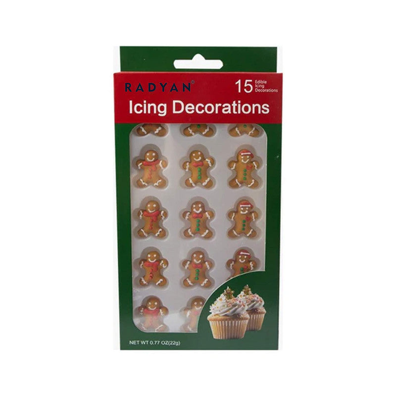 Christmas Cupcake Toppers – Edible Tree Boot Reindeer Set 15pcs