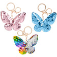Flip Sequin Butterfly Keychain (12 PC Bag)