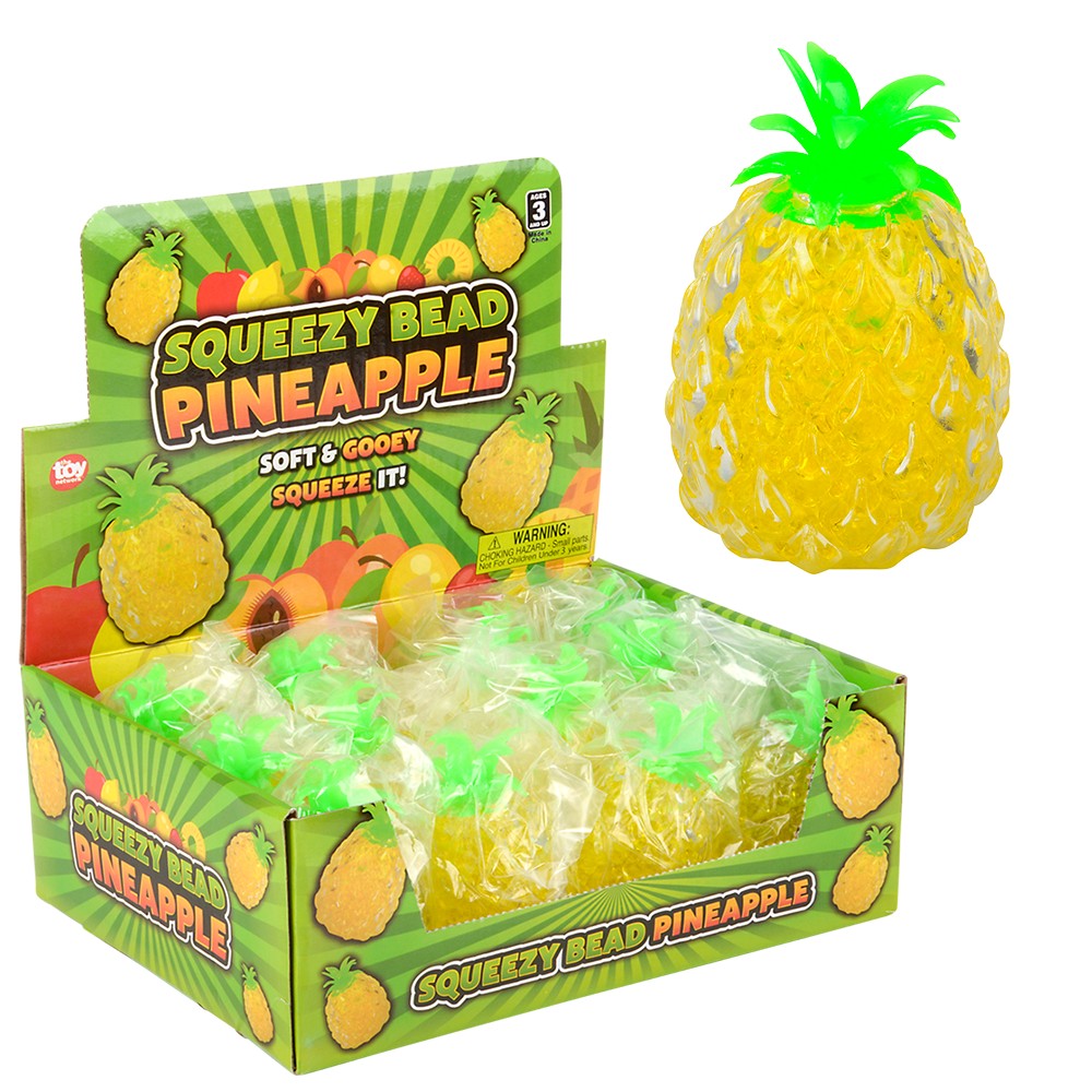 Squeezy Bead Pineapple (12 Pc Display)