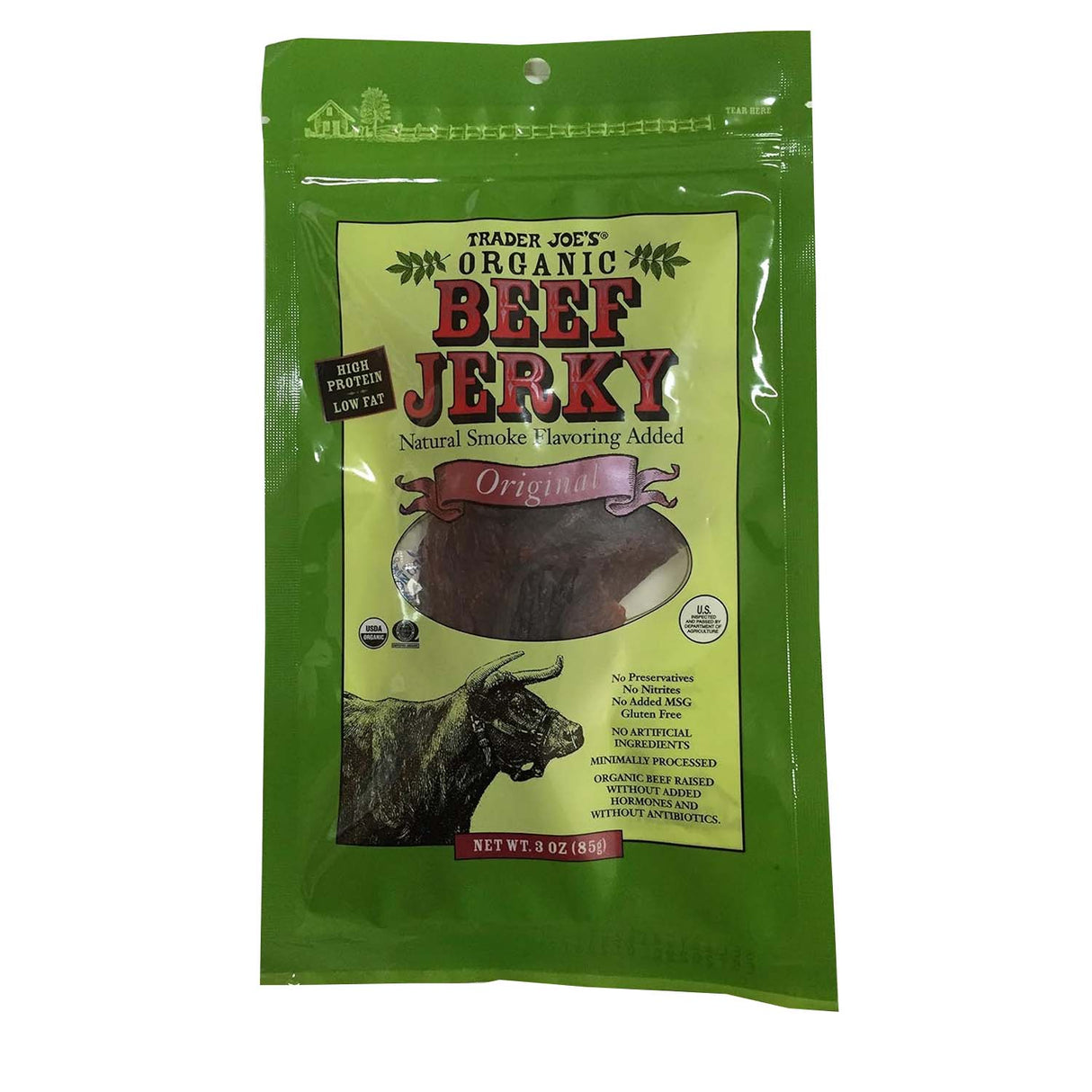 Trader Joe's Organic Beef Jerky Original with Natural Smoke Flavoring Added