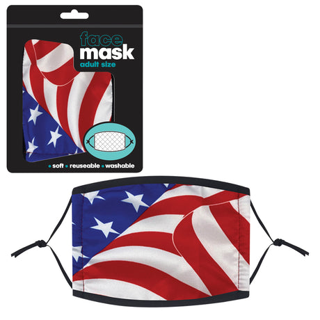 Patriotic Face Mask Adult Size (1 DZ)