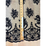 Beaded Bridal Lace Fabric – Floral Mesh with Sequins & Pearls, 49/50" (1 Yard)