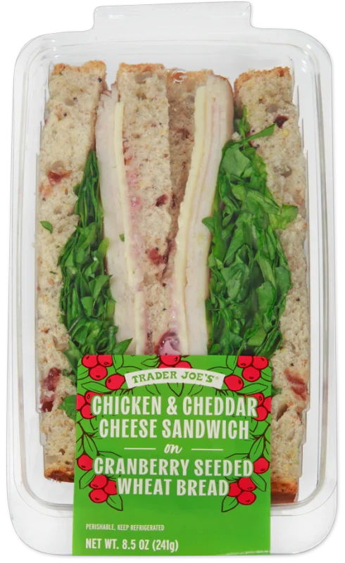 Chicken & Cheddar Cheese Sandwich on Cranberry Seeded Wheat Bread