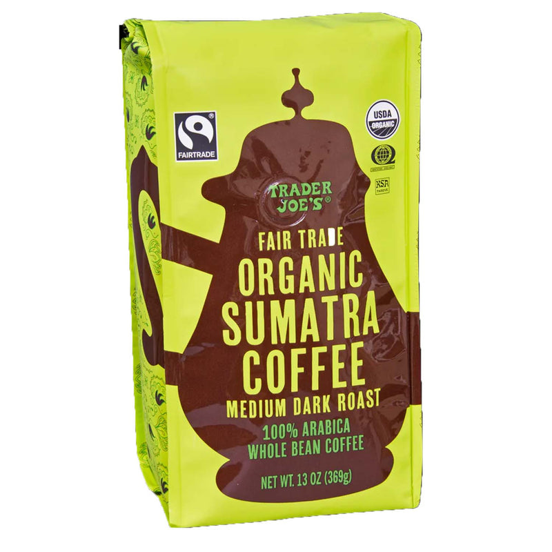 Trader Joes Fair Trade Organic Sumatra Coffee 13 Oz