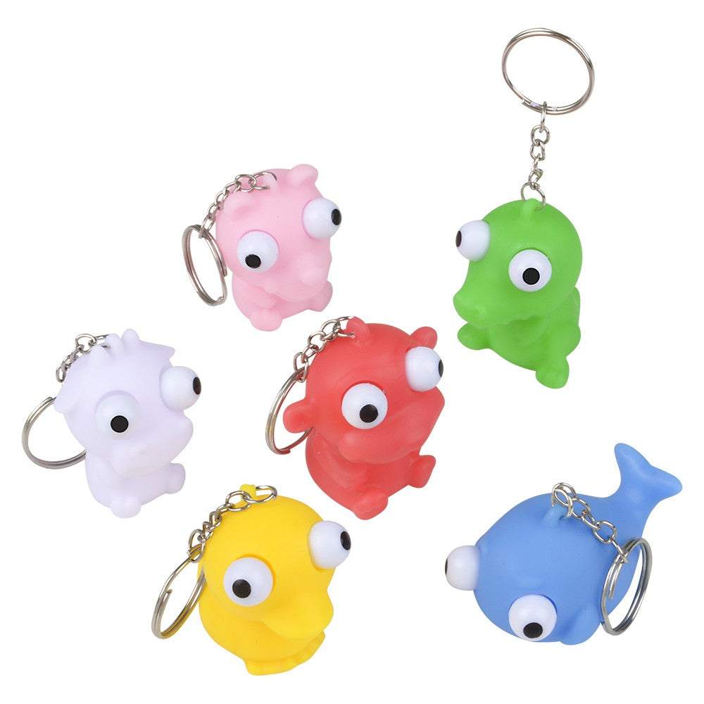 Animal Popping Eye Keychain (1 DZ)