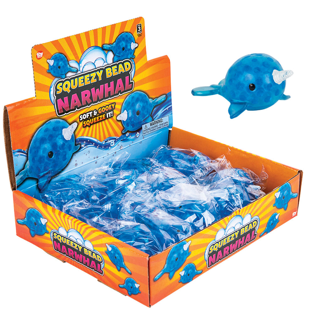 Squeezy Bead Narwhal (12 PC Display)