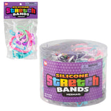 Mermaid Silicone Stretch Bands (144 PC Canister)