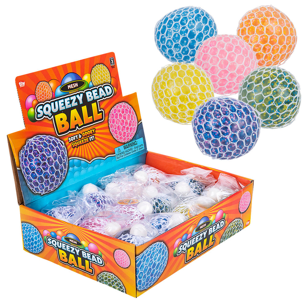 Squeeze Bead Mesh Ball (12 PC Display)
