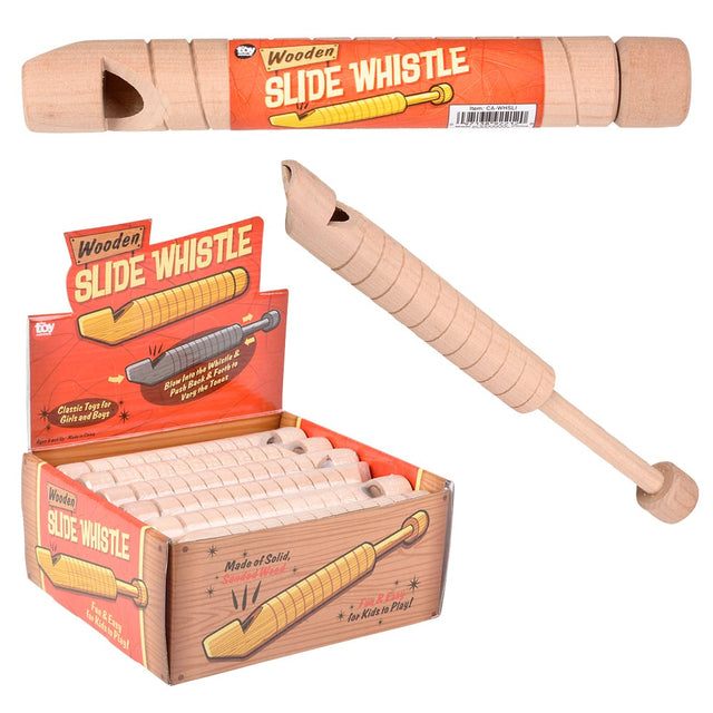 Wooden Slide Whistle 7.5" (24 Pc Display)