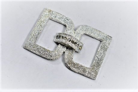 Rhinestone Connector Silver Accent