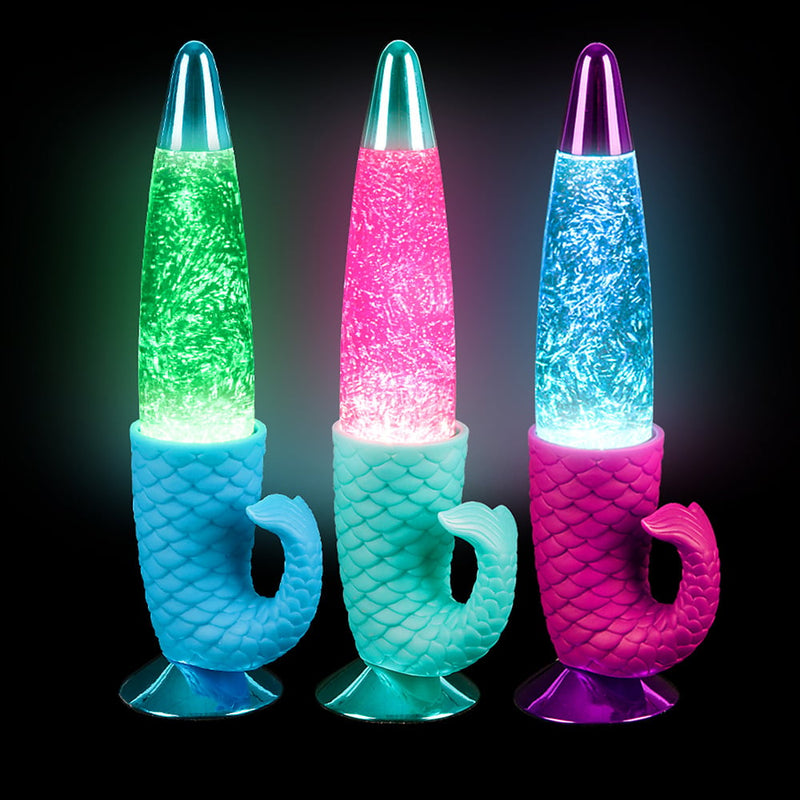 Mermaid Tail Glitter Lamp 13"