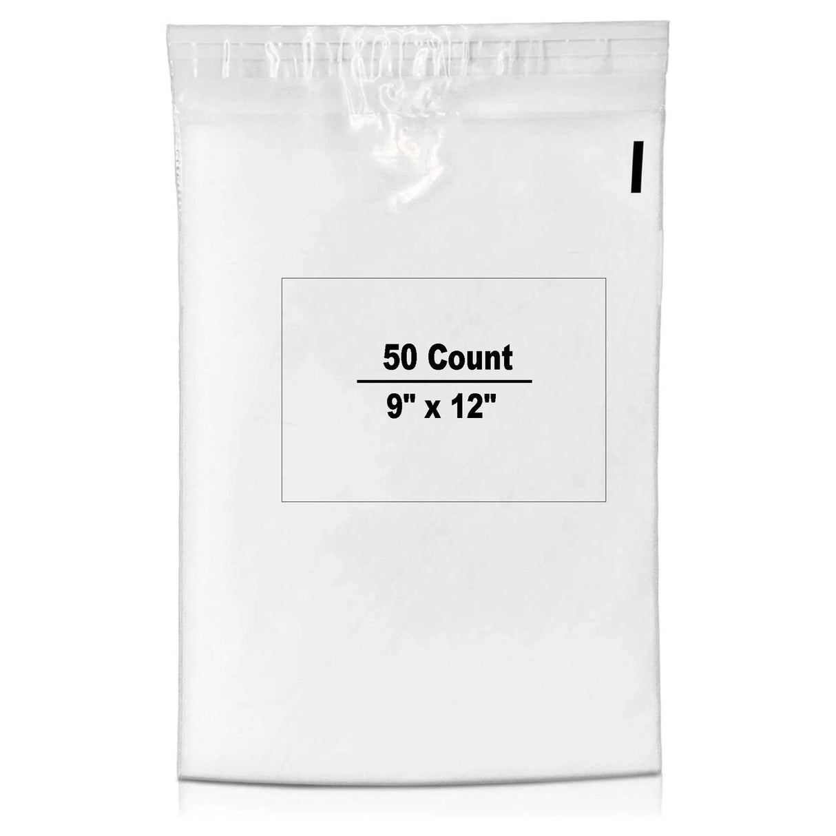 50 Count Poly Bags with Self Seal 9" x 12" Clear Plastic Storage & Shipping Bags