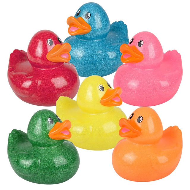 Glitter Rubber Ducky Collectible 6" (1 DZ)