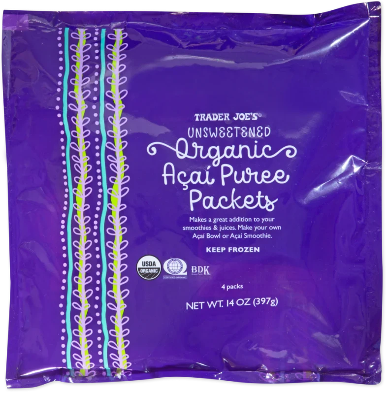 Unsweetened Organic Acai Puree Packets Smoothie Bowl Base 14 Oz