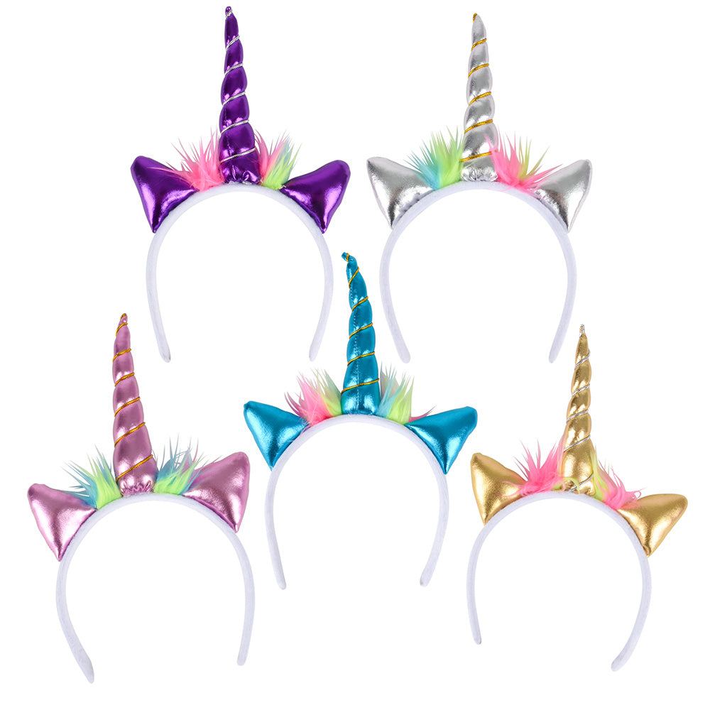 Metallic Unicorn Headband (1 DZ)