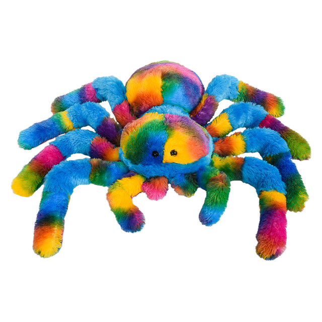 Rainbow Splatter Spider Plush 13"