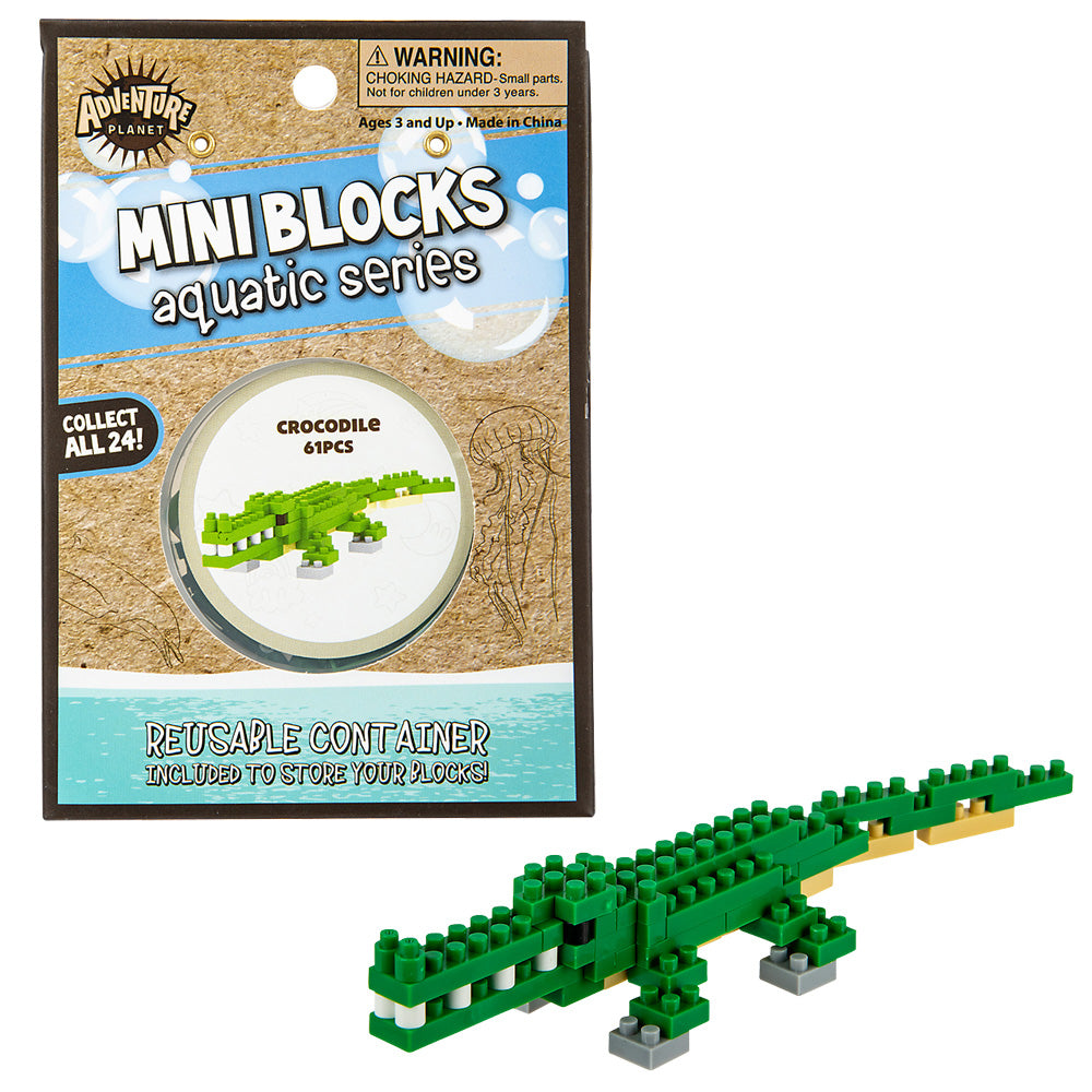 Mini Blocks Crocodile 3D Figure