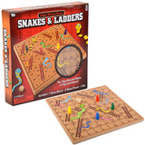 Wooden Snakes and Ladders Game (10" Box)