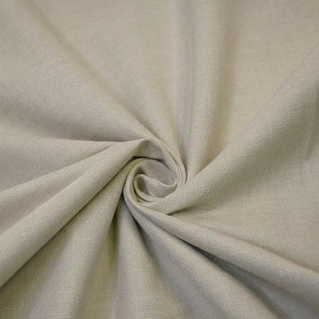 Upholstery Weight Poly Linen Fabric - Ivory, Taupe, Non Woven Backing, 60" Width (1 Yard)