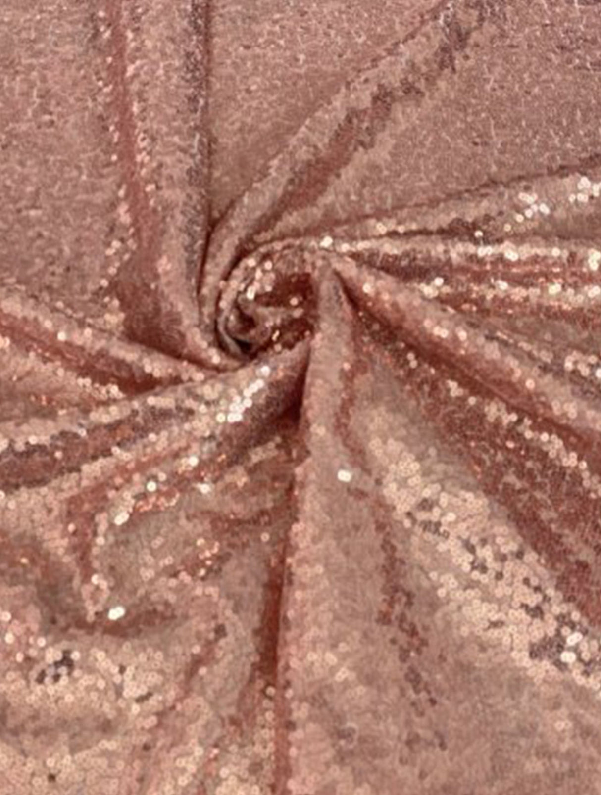 Stretch Sequin on Mesh Rose Gold