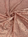 Stretch Sequin on Mesh Rose Gold