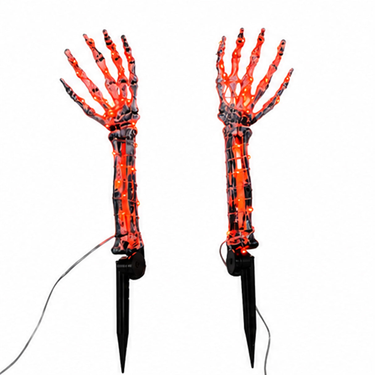 1 Pair Orange LED Ghost Hands Halloween Decoration