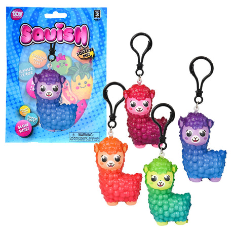 Squish Alpaca Backpack Clip (1 DZ)