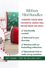North Pole Party Ribbon Mini Bundle Christmas Tree Decorating Ribbon Kit with Designer Tutorial