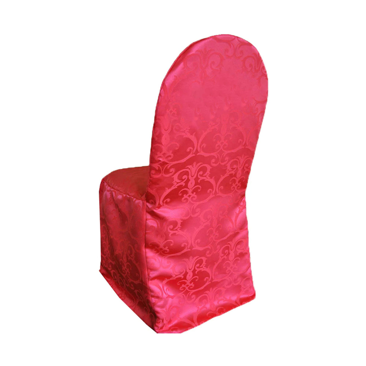 1 Piece Fuchsia Versailles Damask Jacquard Polyester Banquet Chair Cover