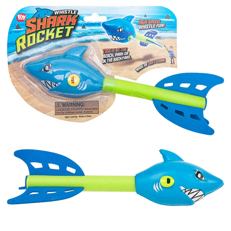 Shark Rocket Whistle Foam Toy