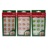 Christmas Edible Cake Decorations Candy Cupcake Topper 45 Pieces